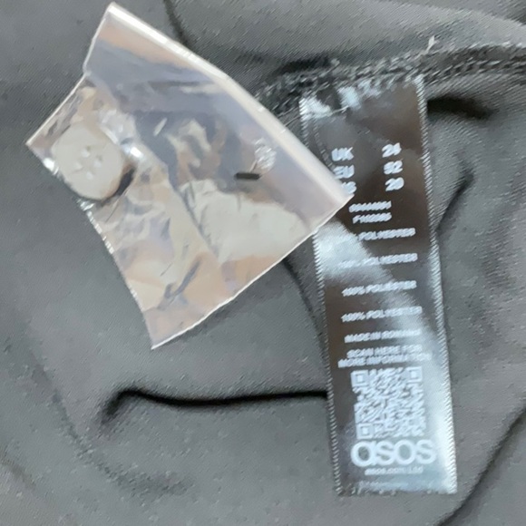 ASOS Button Down Long Sleeve Dress Black Size 24 - Picture 11 of 11